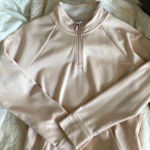 Athleta Girl quarter zip in rose pink